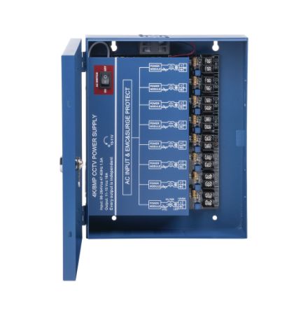 Fuente de Poder Profesional HEAVY DUTY @ 16 Amperes / 8 Canales / Hasta 2A por Salida / Ajuste independiente de 11 a 15 Vcc por Salida / Protección Contra Sobrecargas / Filtro de Ruido Especial para C