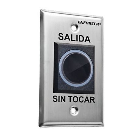 Botón de Salida sin Contacto/ Sensor IR / Iluminado / Normalmente Abierto y Cerrado / Distancia Ajustable de Detección