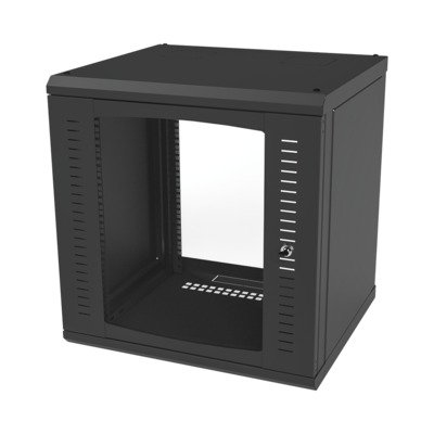 Gabinete para Montaje en Pared Cuerpo Fijo, con 12 Unidades de Rack, de 19in, Puerta de Cristal Templado, Fabricado en Acero