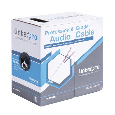 Cable para audio profesional de 2 conductores calibre 18 para aplicaciones de audio y automatización bobina de 152 m