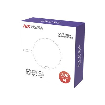 Bobina de Cable UTP 100 Mts / Cat 6 (23 AWG) / Color Blanco / PVC (CM) / Uso en Interior / 100% Cobre