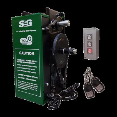 OPERADOR DE CORTINA INDUSTRIAL SEG 1/2HP 127V INCLUYE 2 CONTROLES AQUA Y 1 BOTONERA